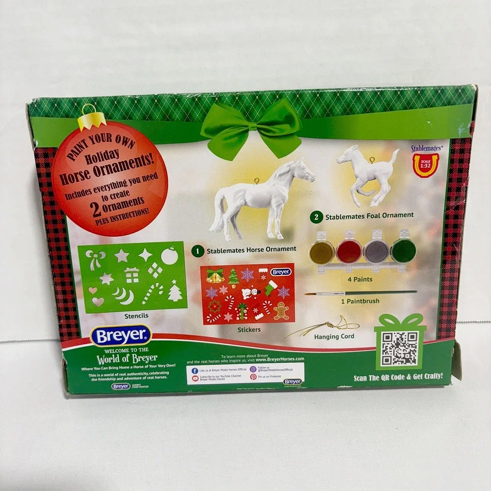 Breyer Stablemates Paint Your Own Holiday Horse Ornaments Craft Kit SEALED